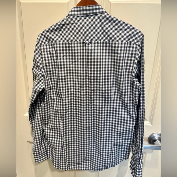 Men’s 7 Diamonds Western Style Button Down Shirt Size Large Black Baby Blue - Picture 4 of 7